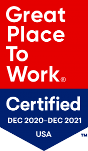 Great Place To Work Certified, December 2020 through December 2021